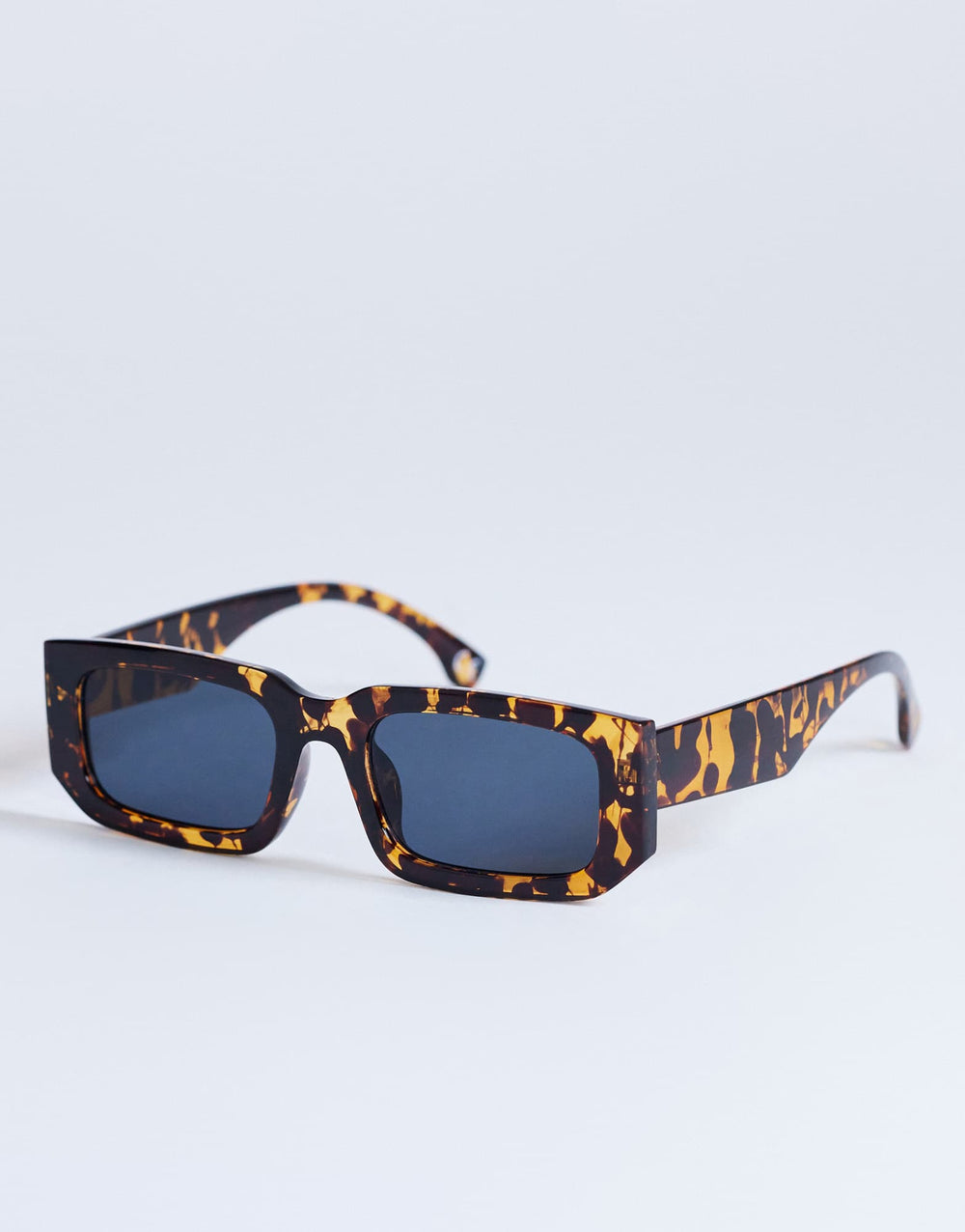 Lunettes de soleil rectangulaires Topshop Milan, motif écaille
