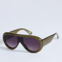 Topshop Sardinia aviator sunglasses in khaki