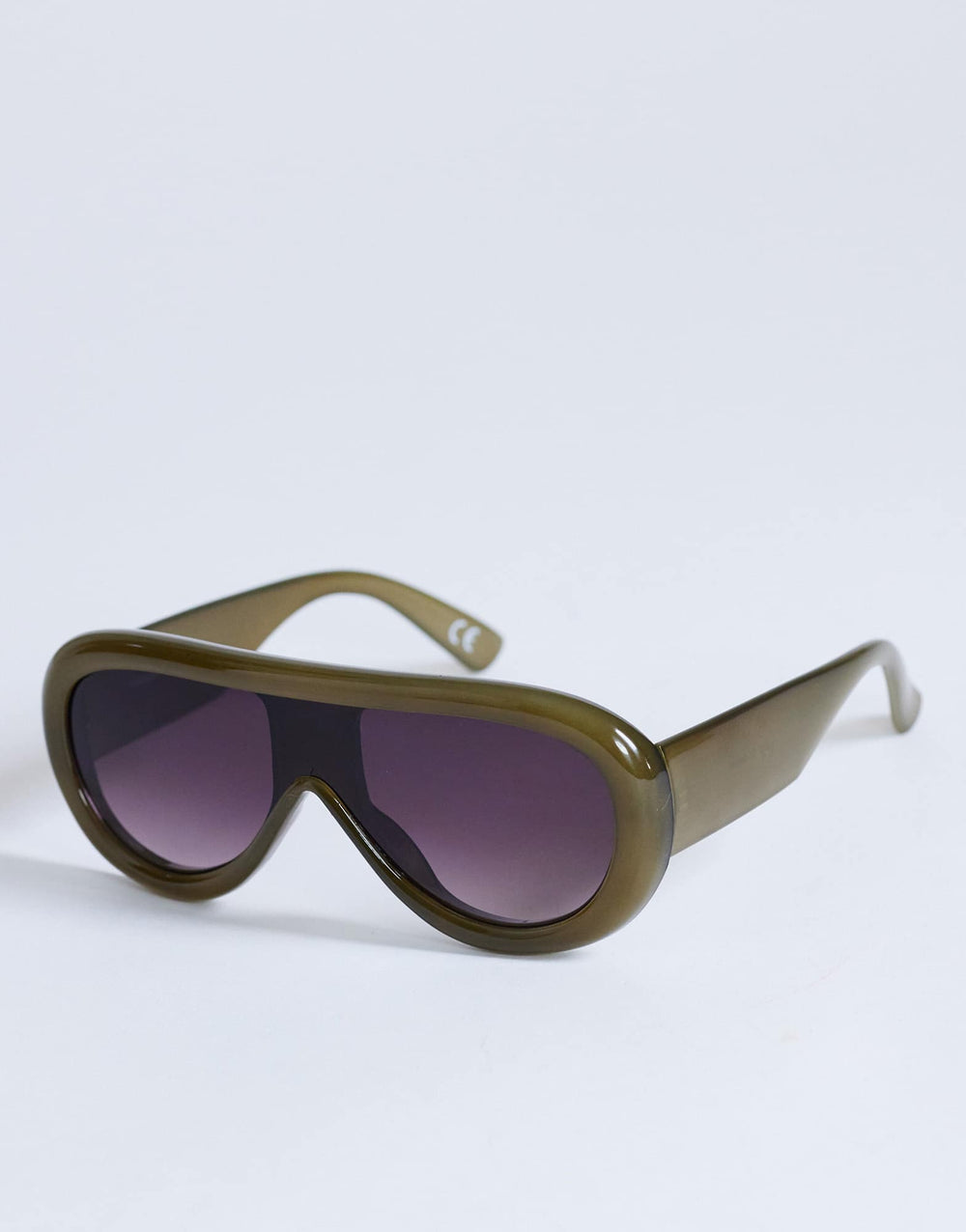 Topshop Sardinia aviator sunglasses in khaki