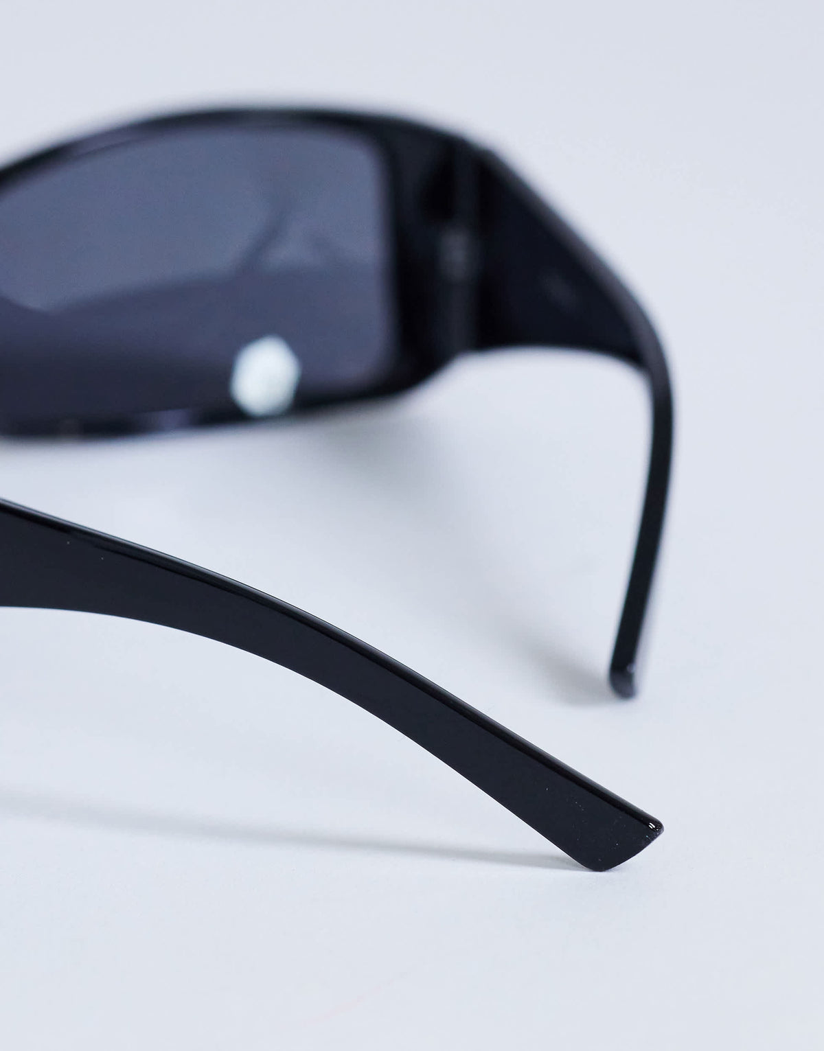 Topshop Ibiza wrapround rectangle sunglasses in black