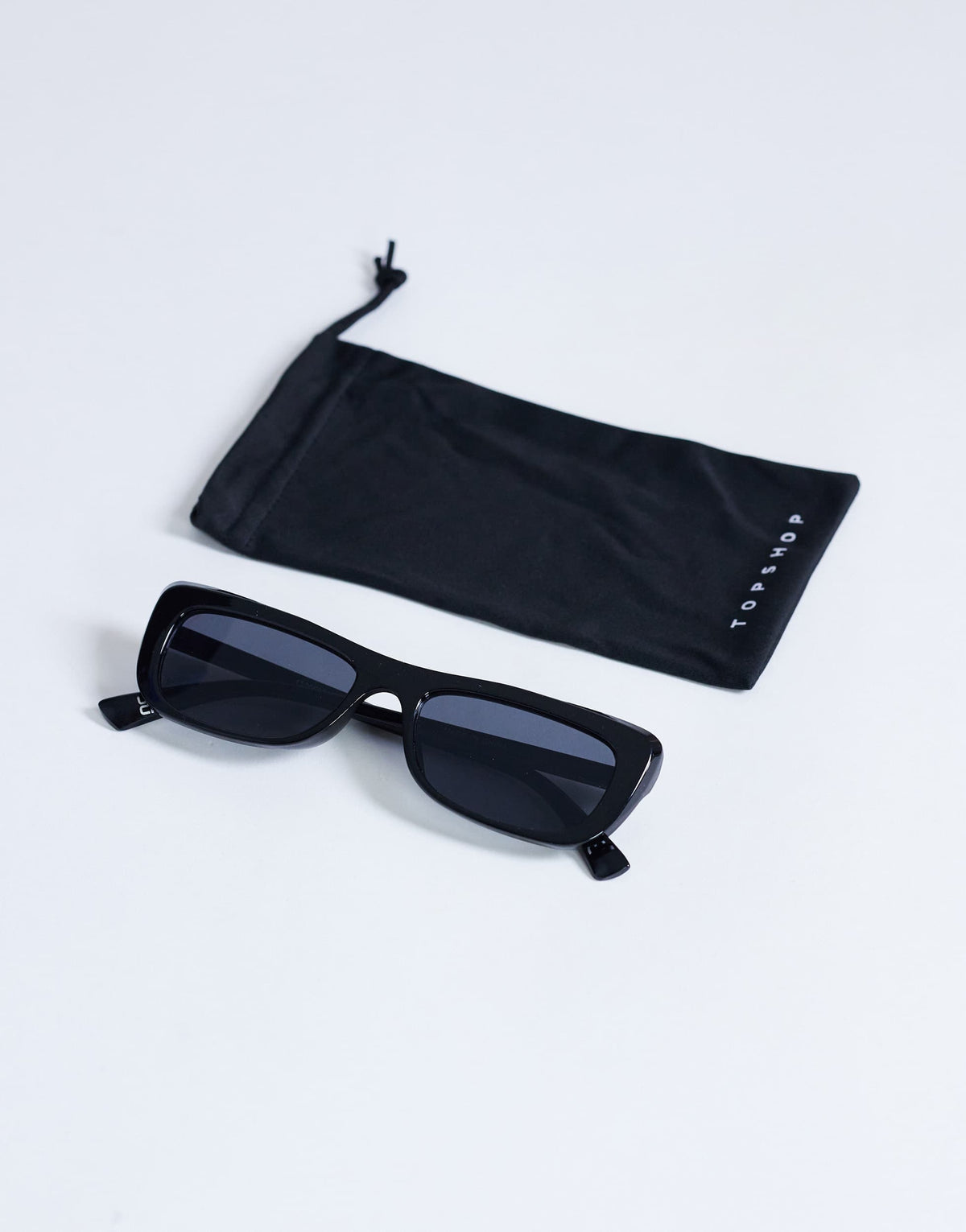 Topshop Crete cat eye sunglasses in black