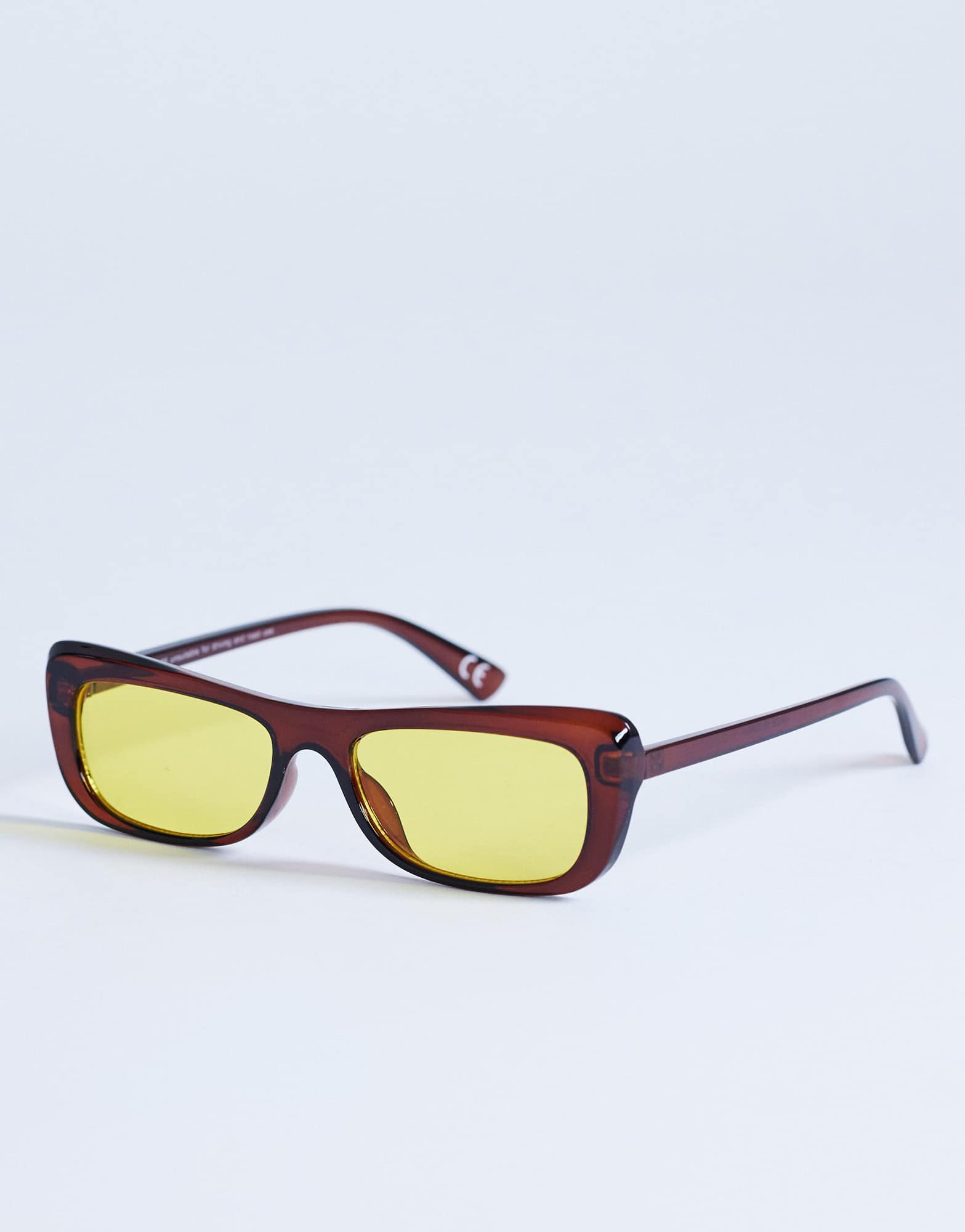 Lunettes de soleil œil-de-chat Topshop Crete marron