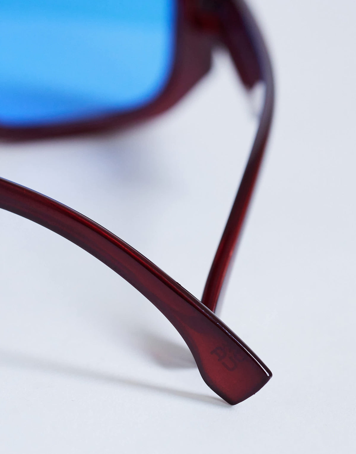 Topshop Milan rectangle sunglasses in burgundy