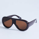 Topshop Sardinia aviator sunglasses in brown
