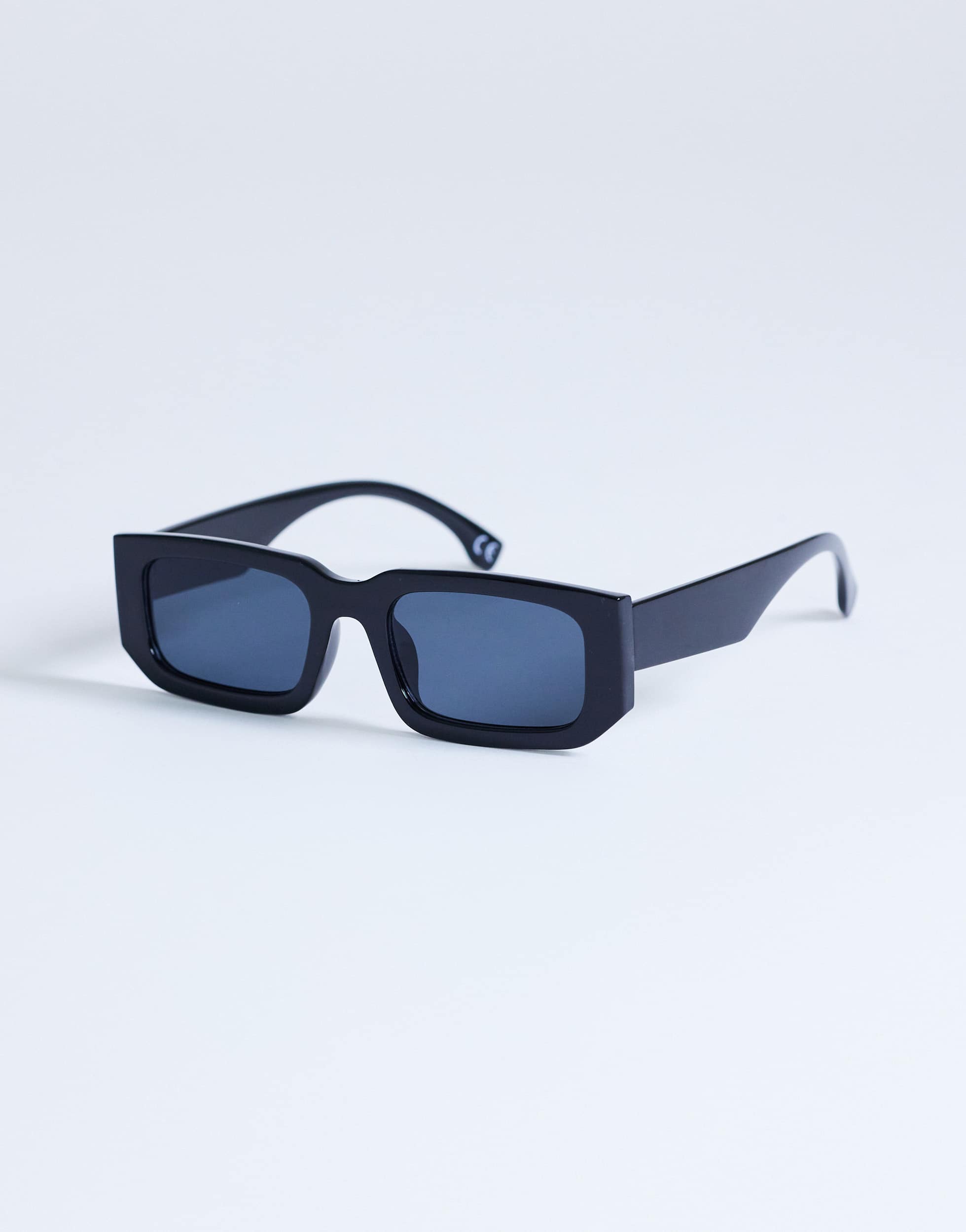 Topshop Milan rectangle sunglasses in black