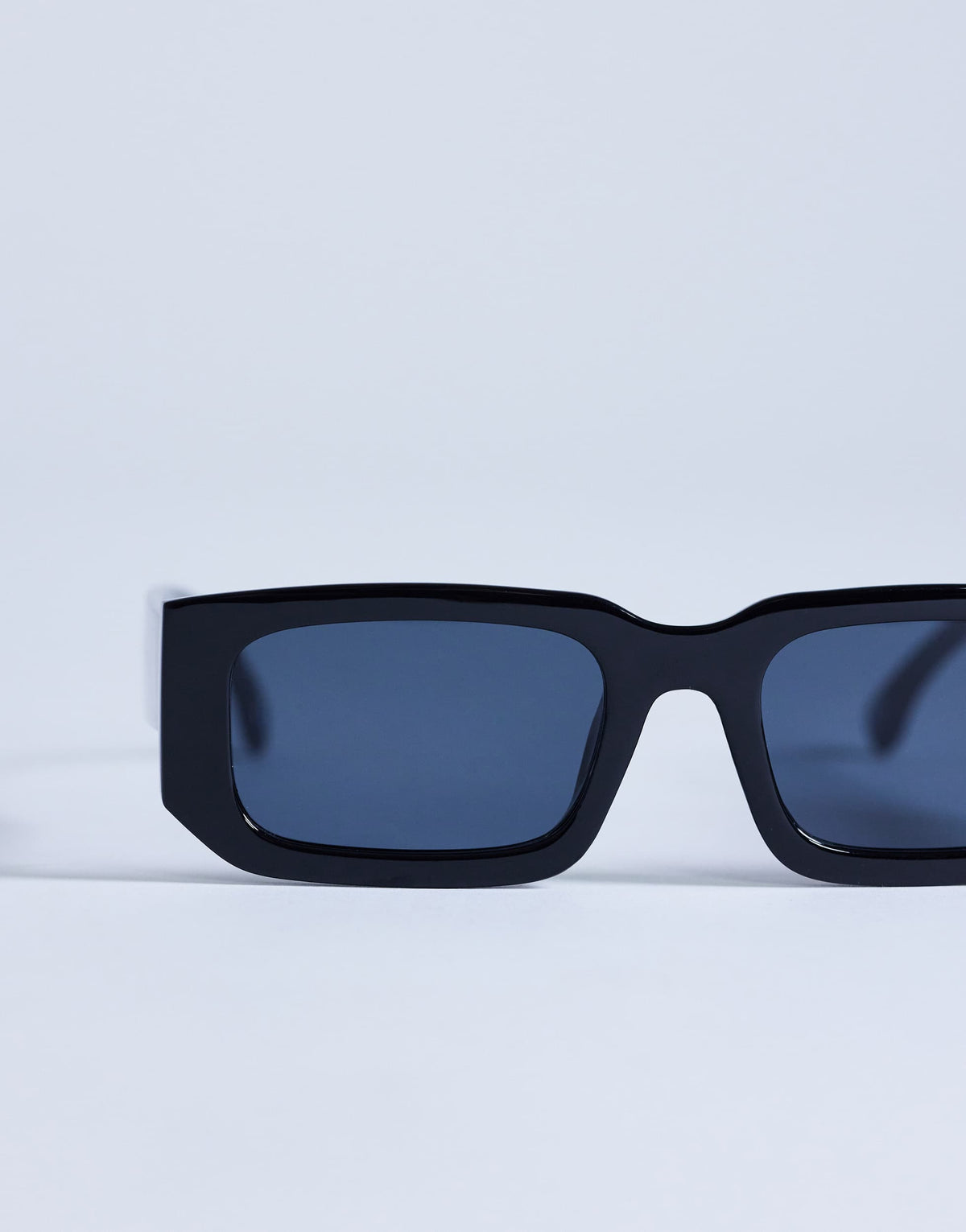 Topshop Milan rectangle sunglasses in black