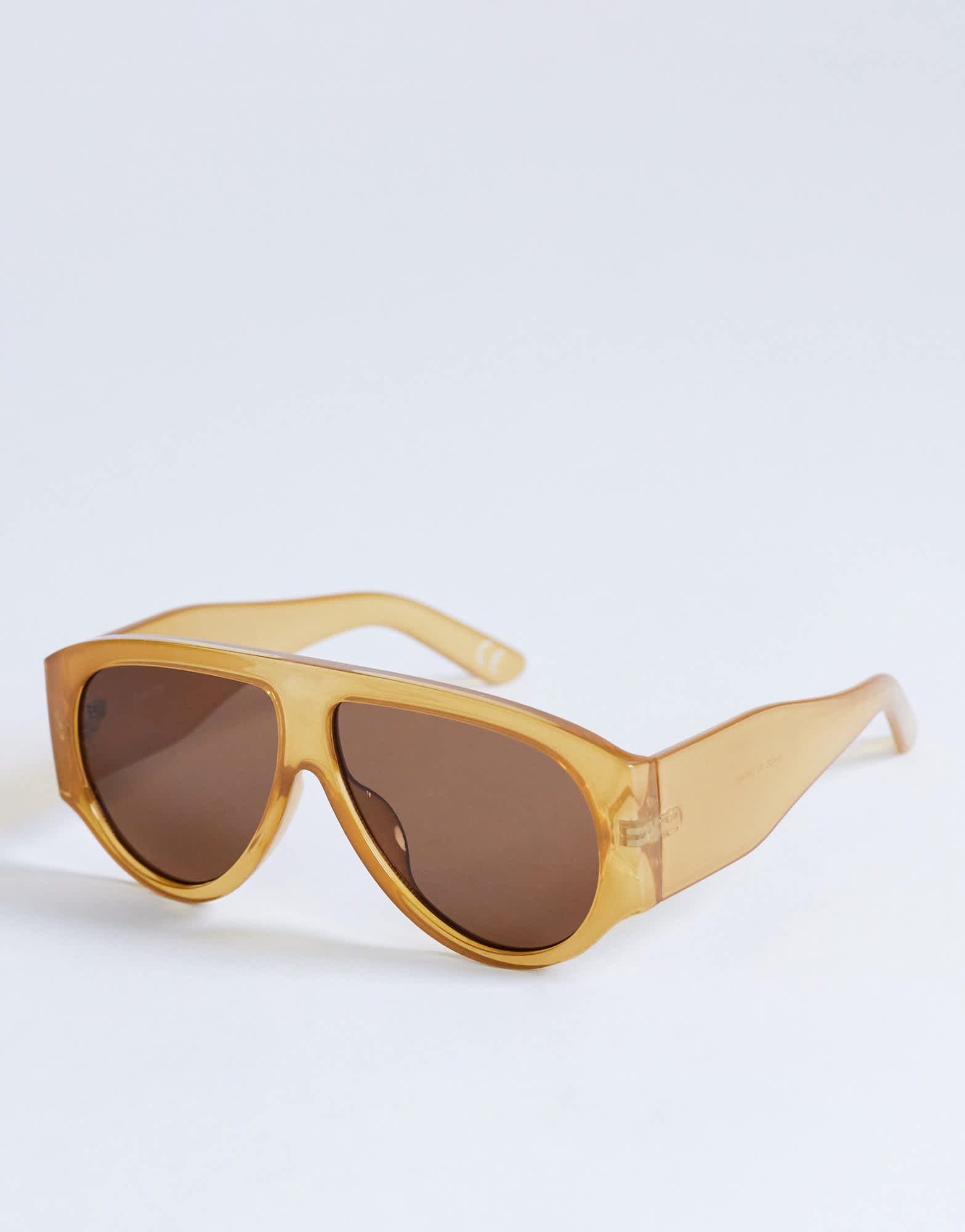 Topshop Zante aviator sunglasses in milky orange