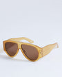 Topshop Zante aviator sunglasses in milky orange