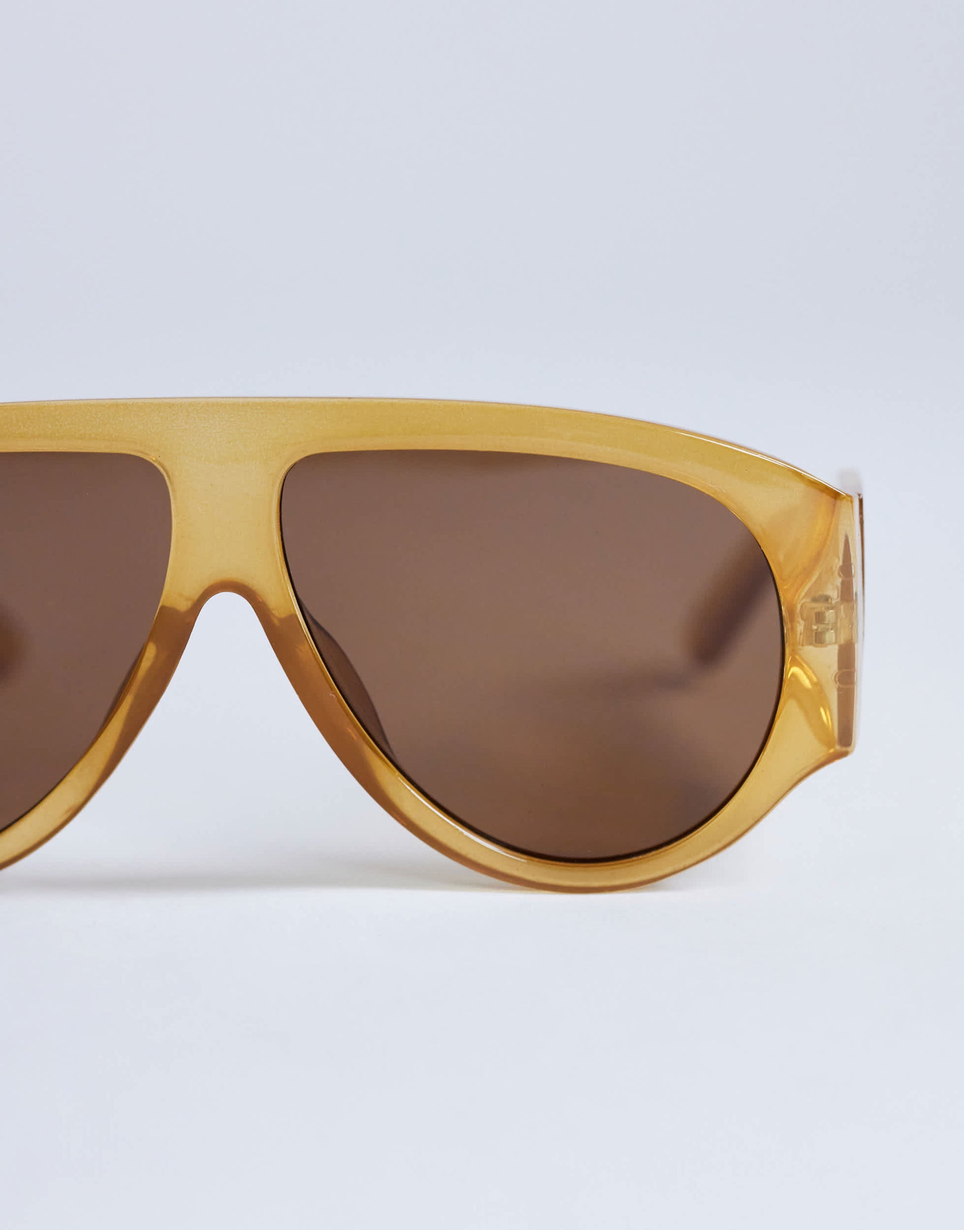 Topshop Zante aviator sunglasses in milky orange