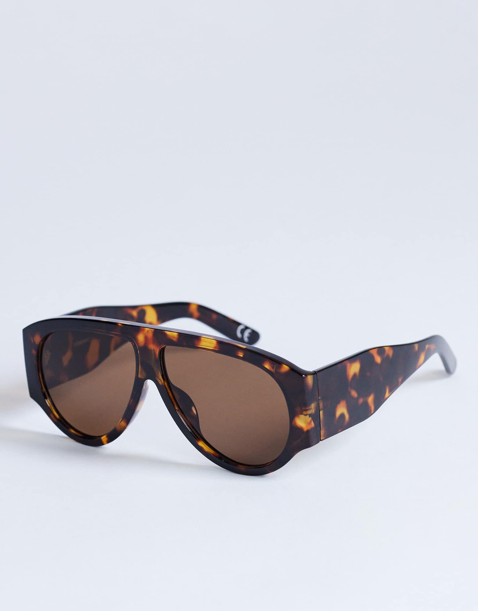 Topshop Zante aviator sunglasses in tortoise