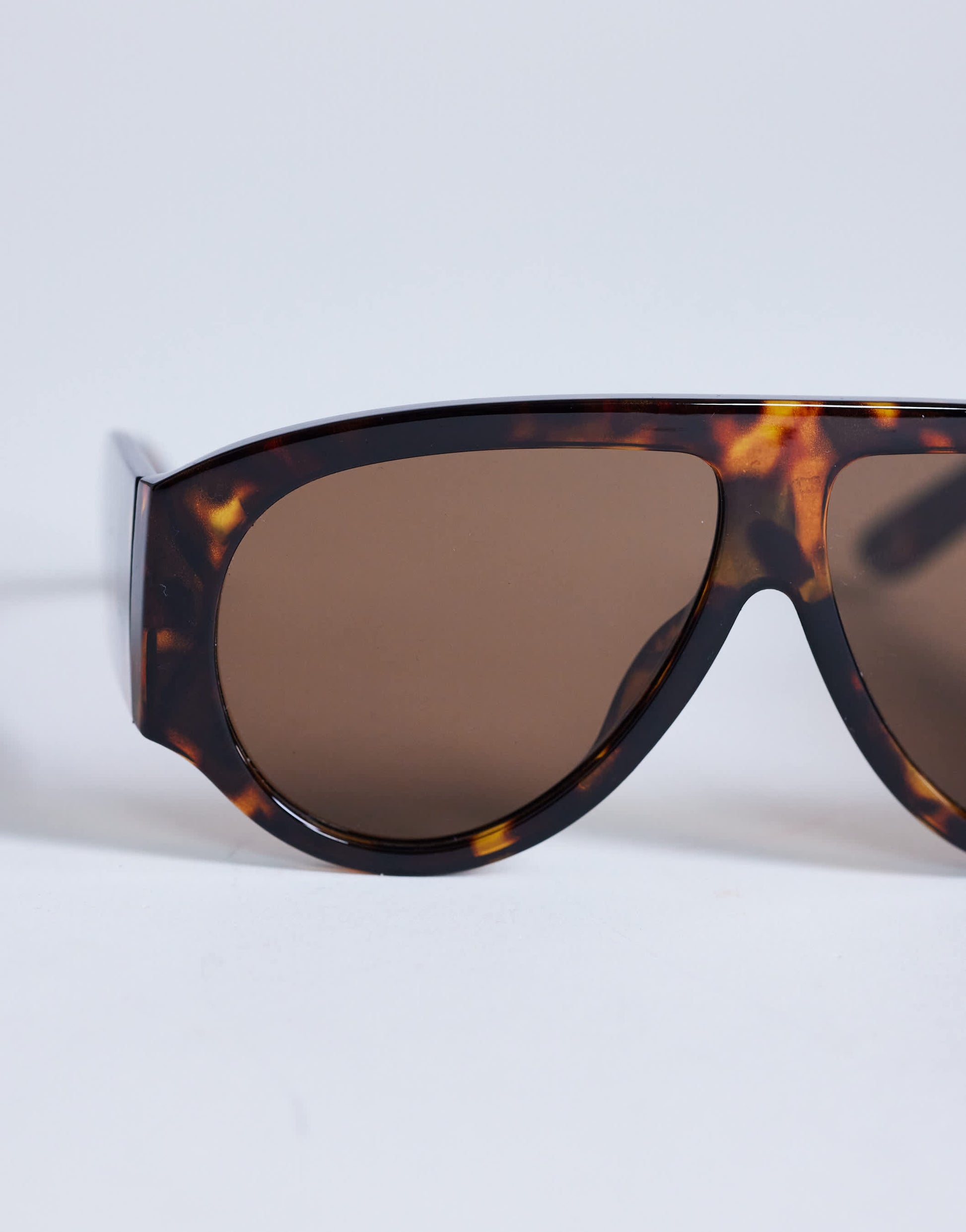 Topshop Zante aviator sunglasses in tortoise