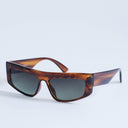 Topshop Malta visor large sunglasses in brown