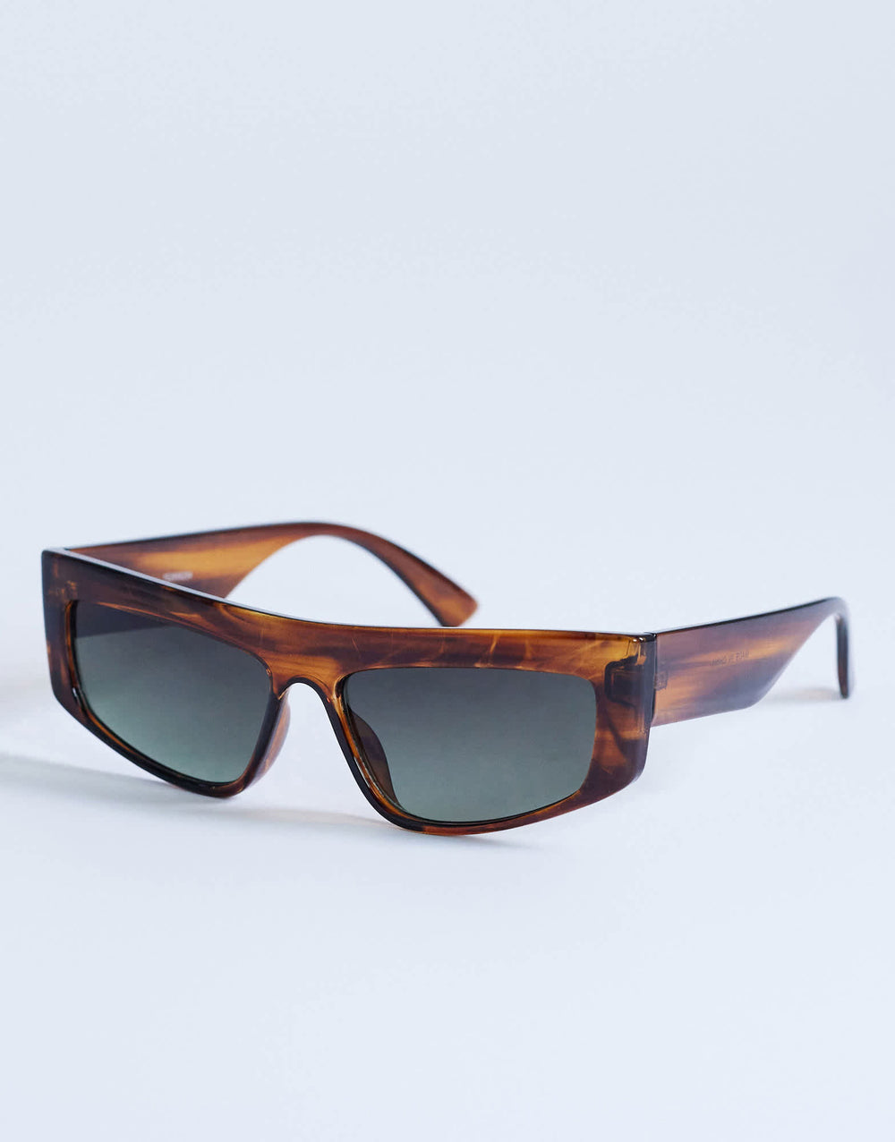 Topshop Malta visor large sunglasses in brown
