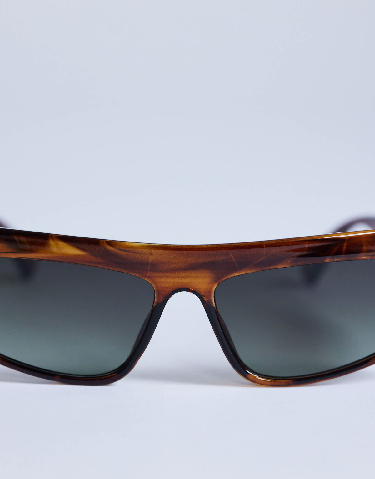 Topshop Malta visor large sunglasses in brown