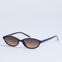 Topshop Lanzarote oval sunglasses in burgundy