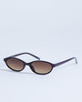 Topshop Lanzarote oval sunglasses in burgundy