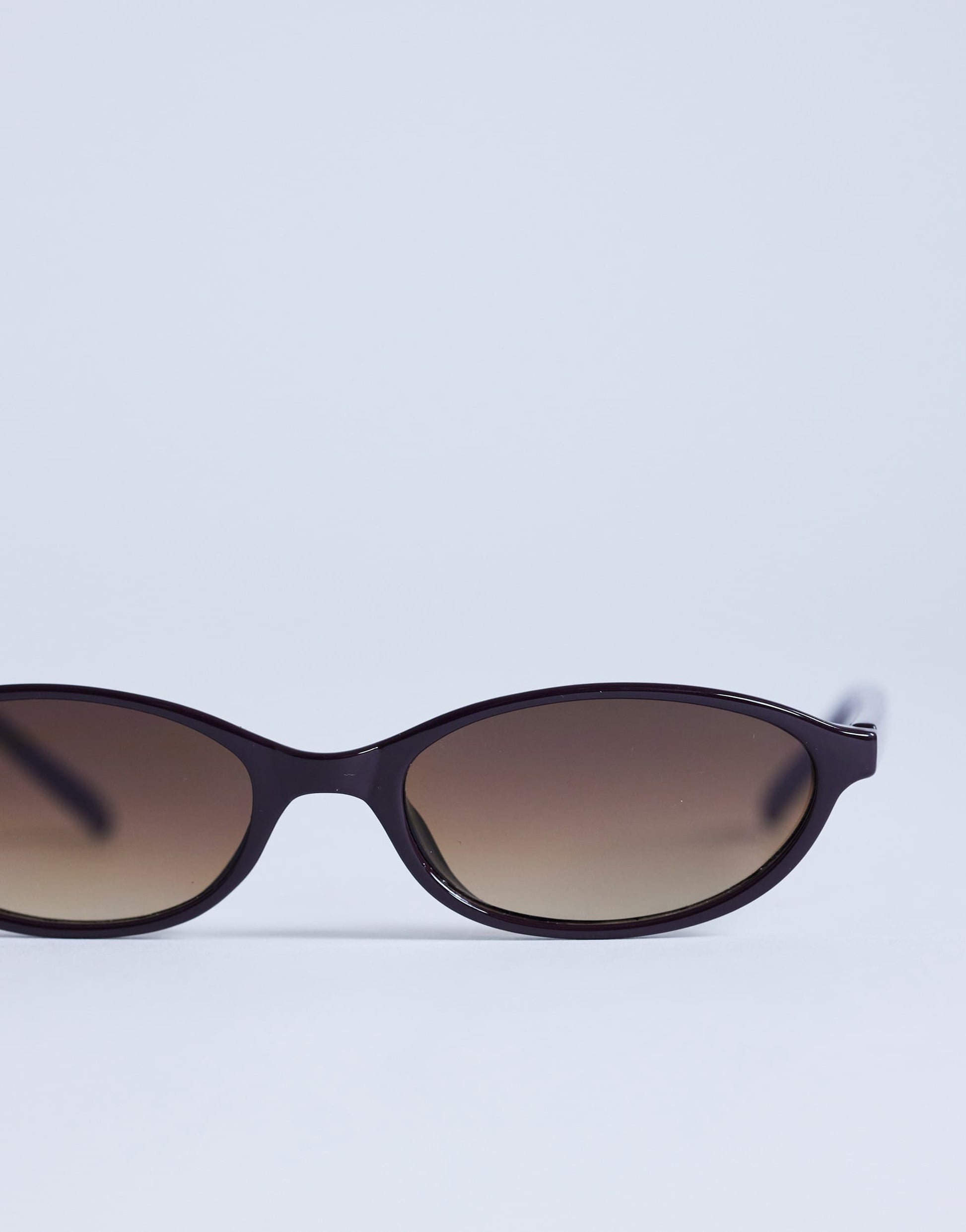 Topshop Lanzarote oval sunglasses in burgundy