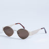 Topshop Cyprus Sonnenbrille mit Metallrahmen in Gold