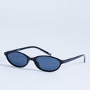 Topshop Lanzarote oval sunglasses in black
