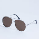 Topshop Croatia aviator metal frame sunglasses in silver
