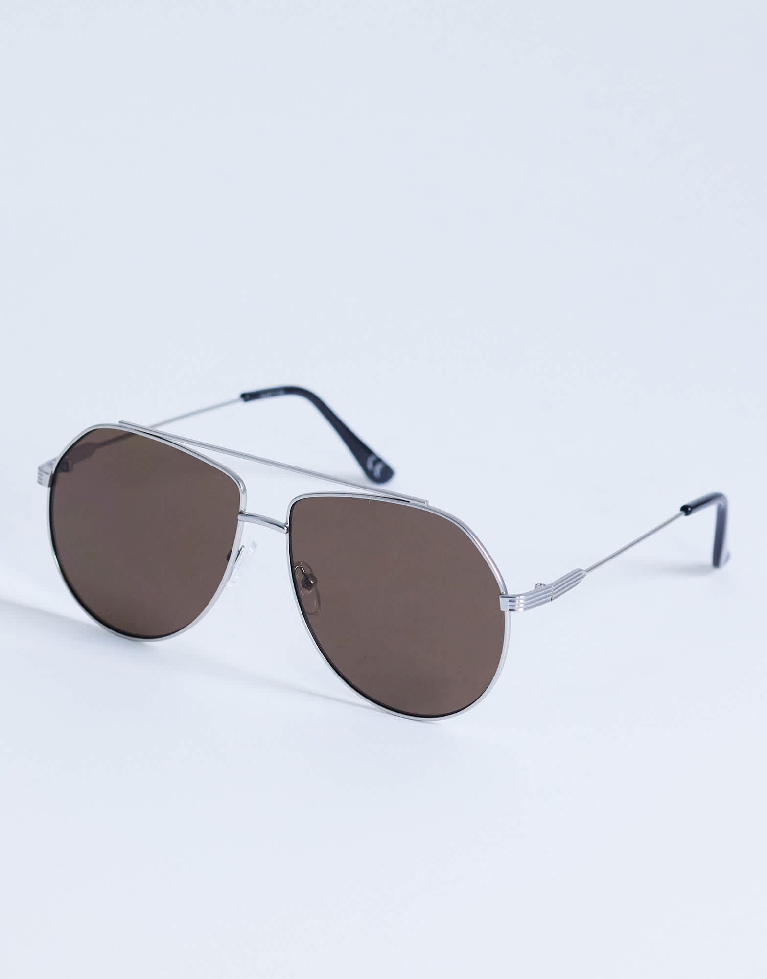 Topshop Croatia aviator metal frame sunglasses in silver