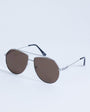 Topshop Croatia aviator metal frame sunglasses in silver