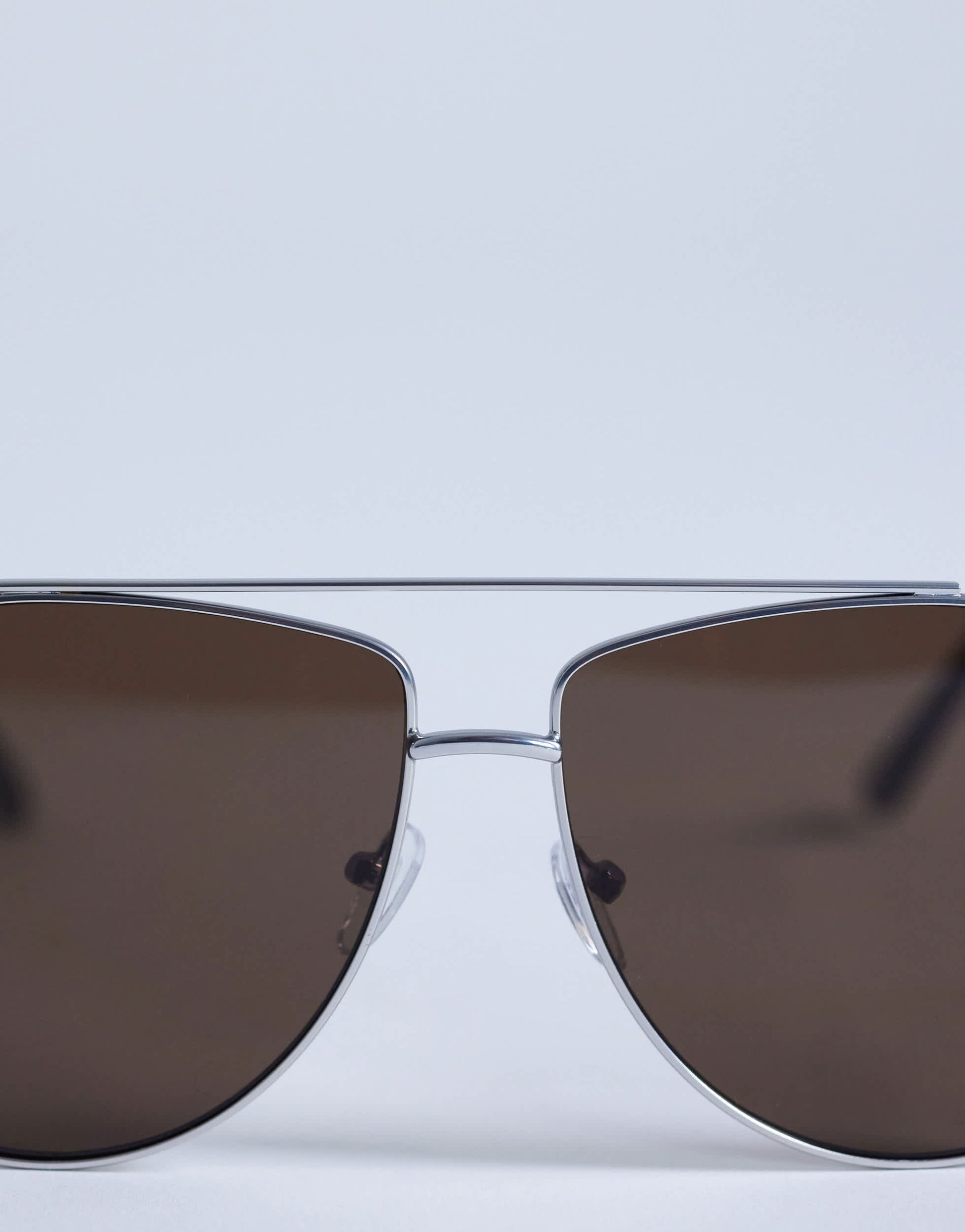 Topshop Croatia aviator metal frame sunglasses in silver