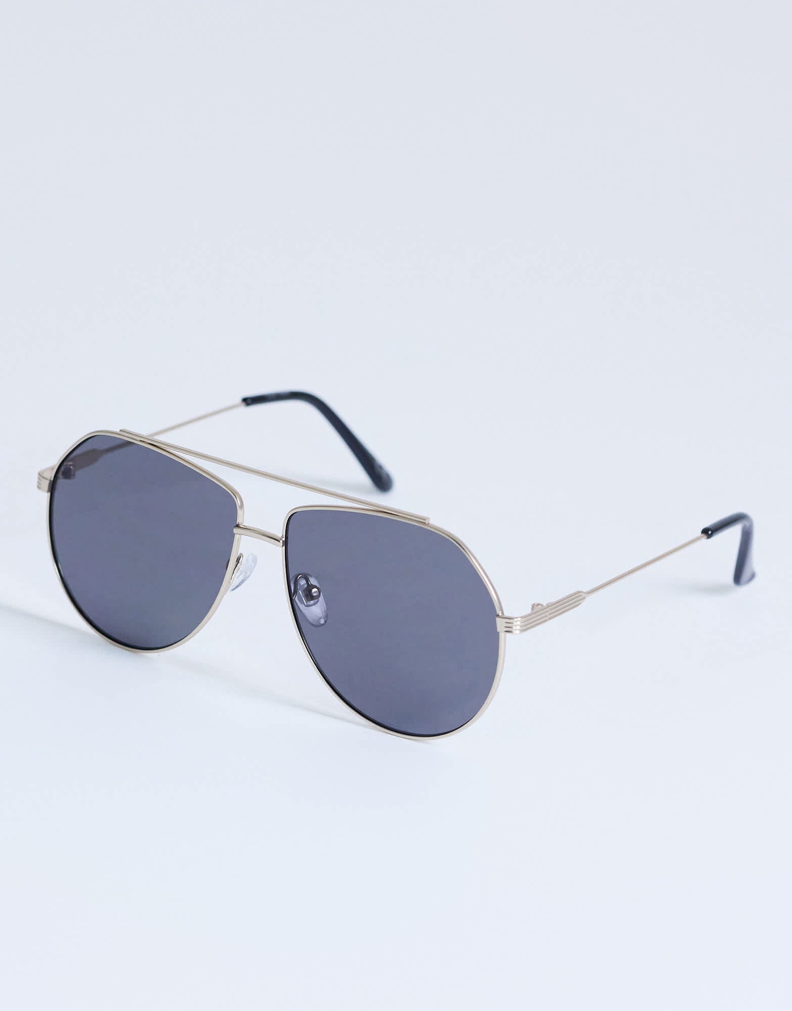Lunettes de soleil aviateur Topshop Croatie, monture en métal doré