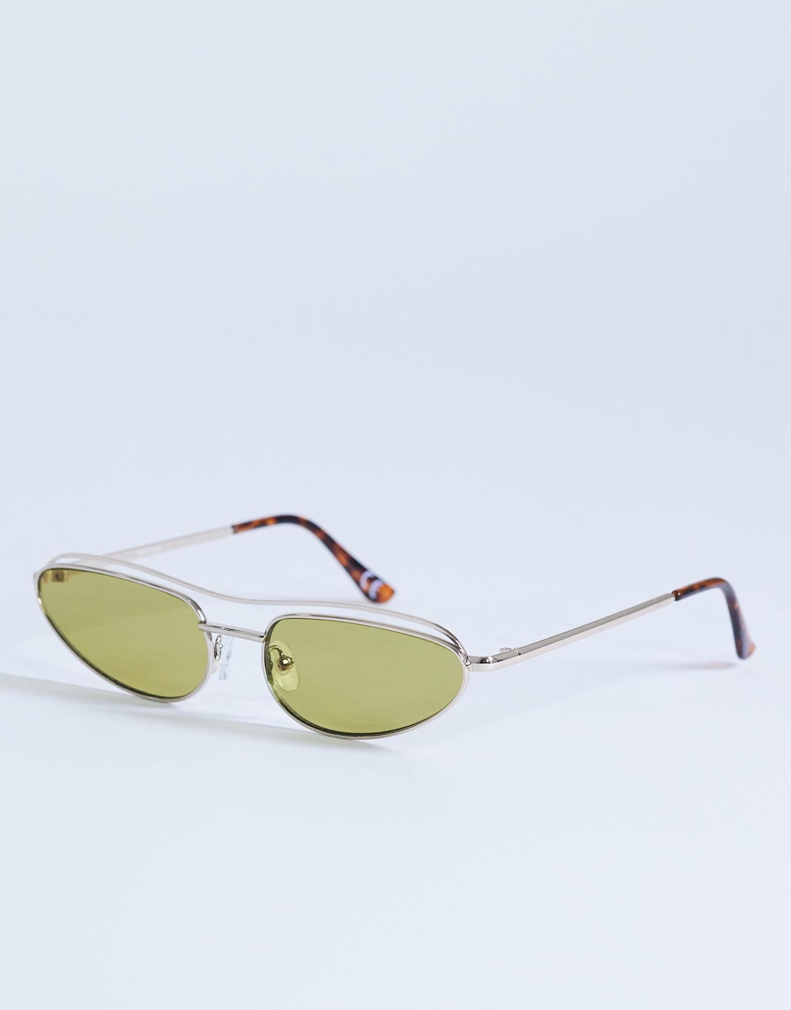 Topshop Mexico metal frame sunglasses in gold