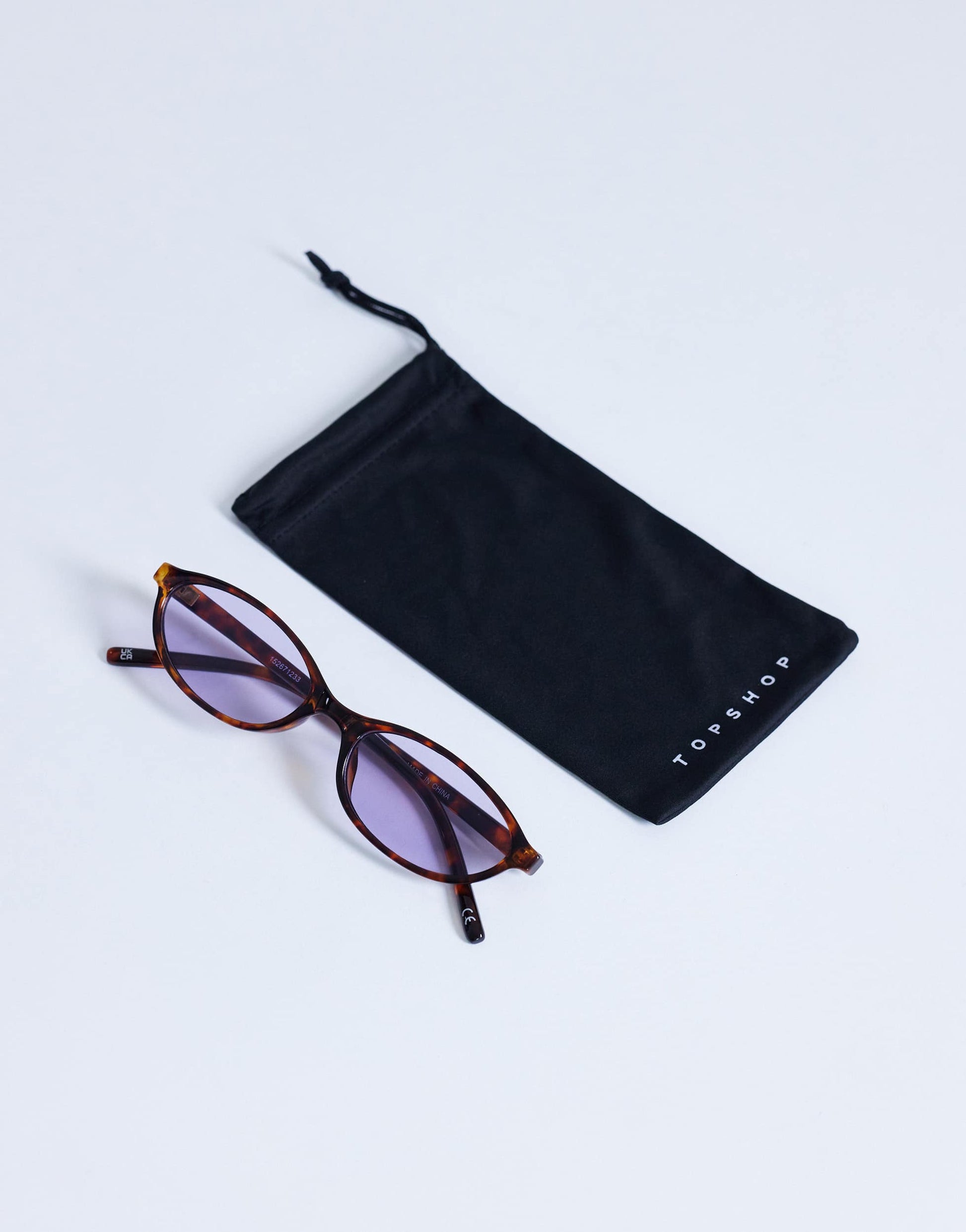Topshop Lanzarote oval sunglasses in tortoise