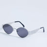 Topshop Cyprus metal frame sunglasses in silver