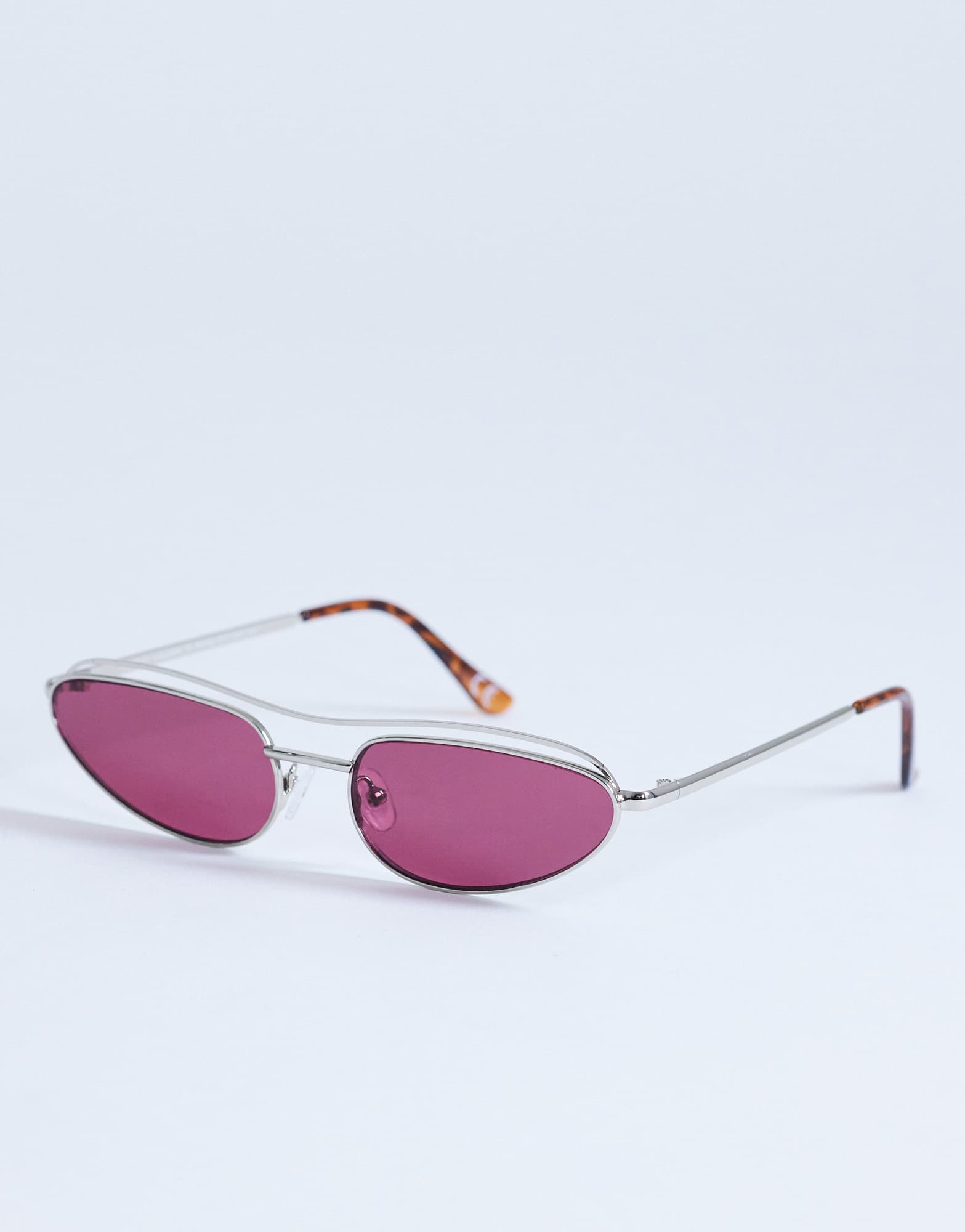 Lunettes de soleil à monture métallique Topshop Mexico, couleur argent