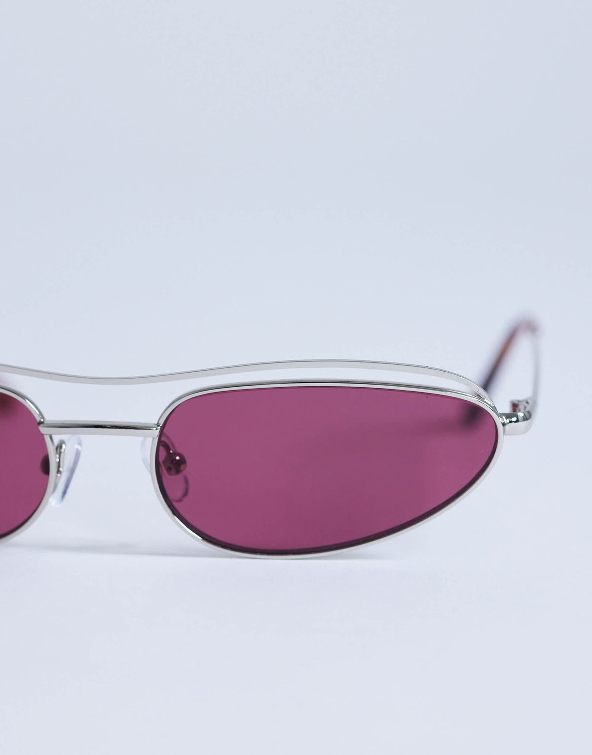 Topshop Mexico metal frame sunglasses in silver
