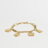 Topshop Casidy waterproof stainless steel chain bracelet with charms in gold