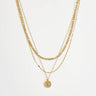 Topshop Nyle stainless steel multi chain necklace with pendants in gold