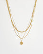 Topshop Nyle stainless steel multi chain necklace with pendants in gold