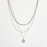Topshop Nyle stainless steel multi chain necklace with pendants in silver