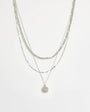 Topshop Nyle stainless steel multi chain necklace with pendants in silver