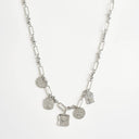 Topshop Naya waterproof stainless steel chain necklace with charms in silver