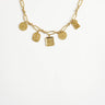 Topshop Naya waterproof stainless steel chain necklace with charms in gold