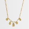 Collier Topshop Naya en acier inoxydable étanche avec breloques dorées