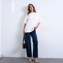 Topshop Ember low rise relaxed straight leg jean in indigo rinse