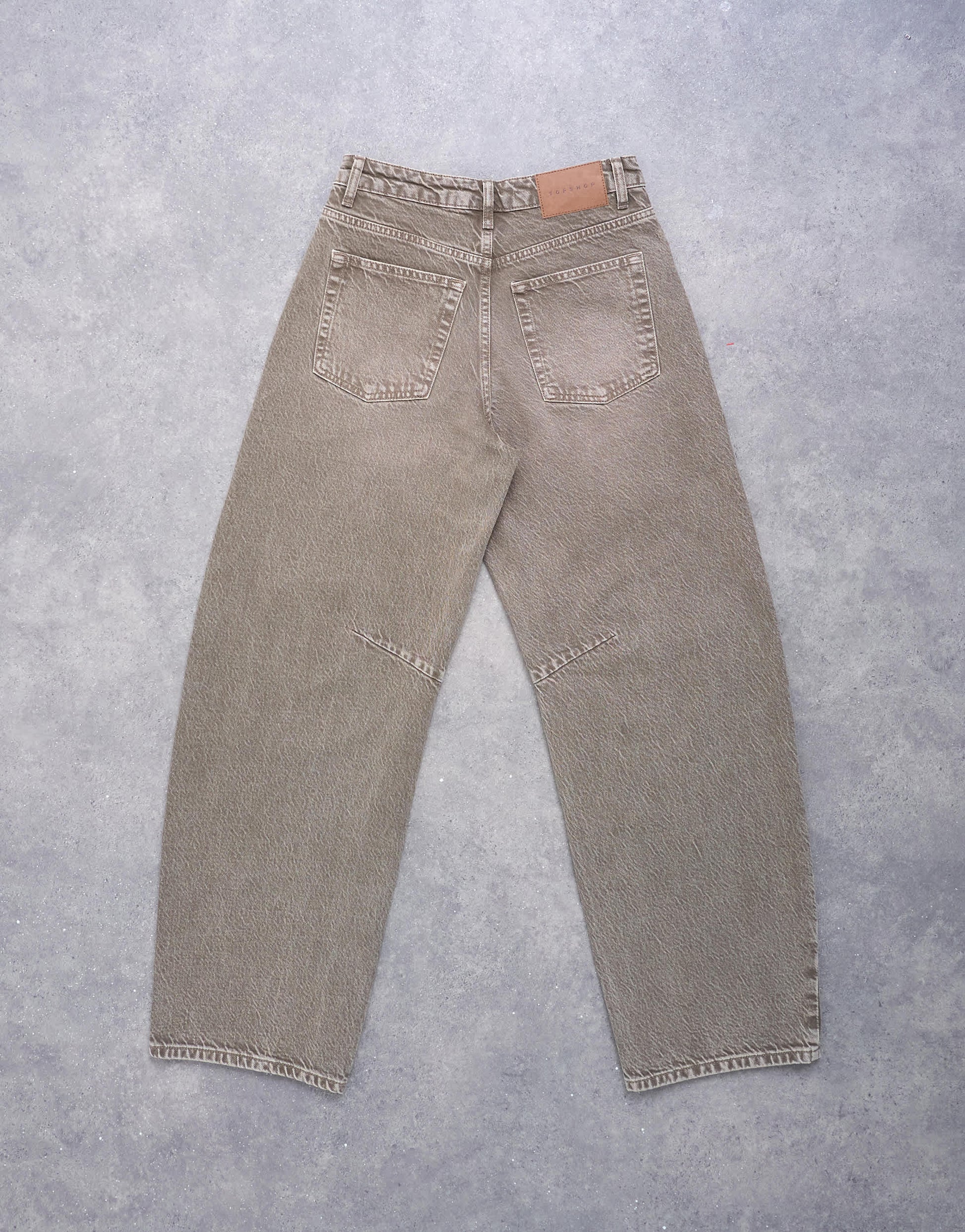 Topshop Barrel mid rise jean in pesto