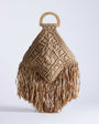 Topshop Hugo weave tassel straw bag in natural