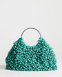 Topshop Hunter medium bead grab bag with metal handle in teal