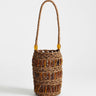 Topshop Harley Bast-Handtasche mit Perlen in Braun & Tort