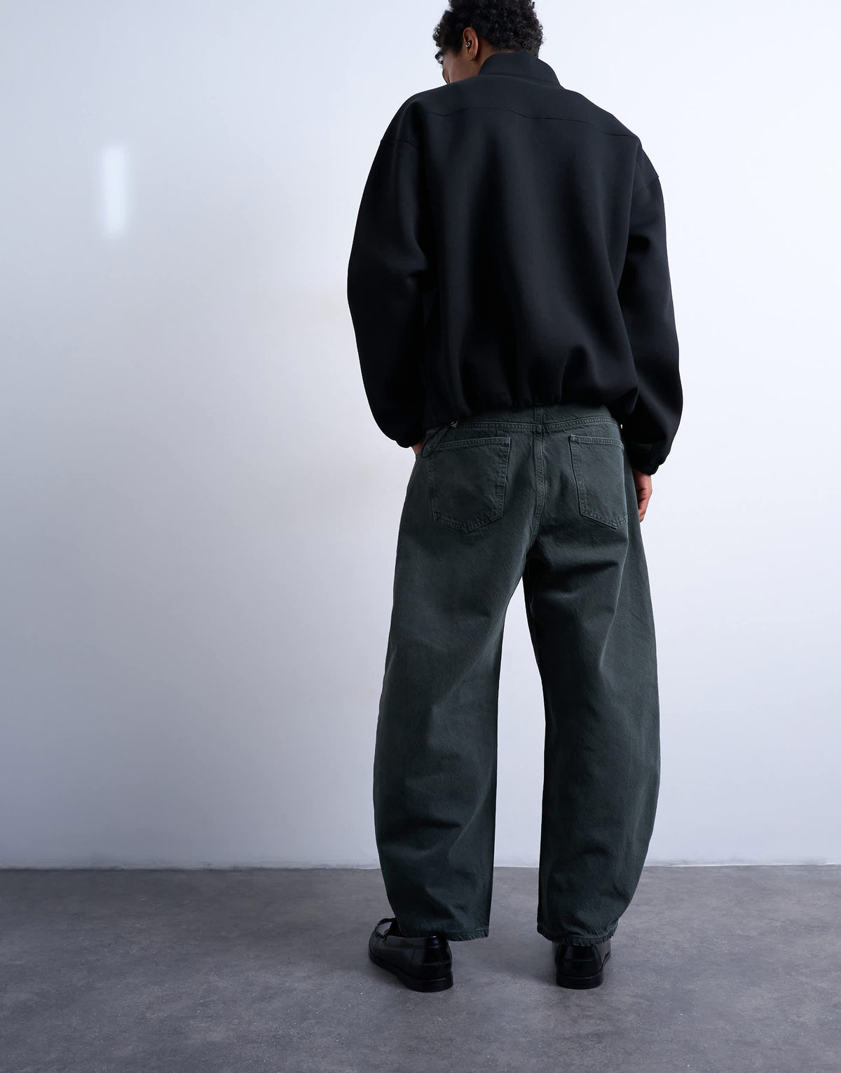 Topman barrel jean in green