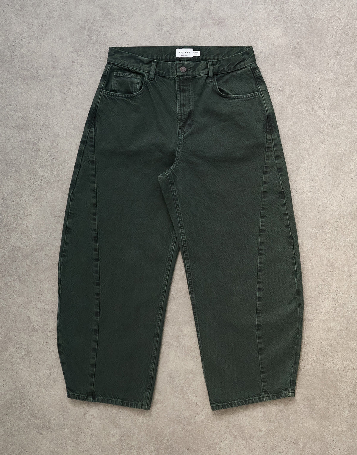 Topman barrel jean in green
