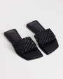 Topshop Eve woven flat sandal in black