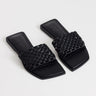 Topshop Eve – Sandales plates tissées noires